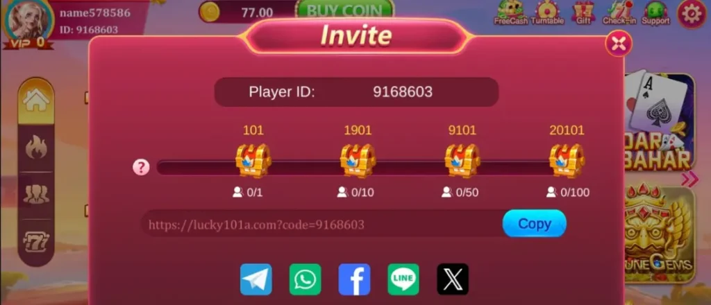 lucky 101 referral program